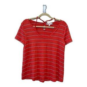 Hippie Rose Red Cold Shoulder NWT Short Sleeve Medium Tee